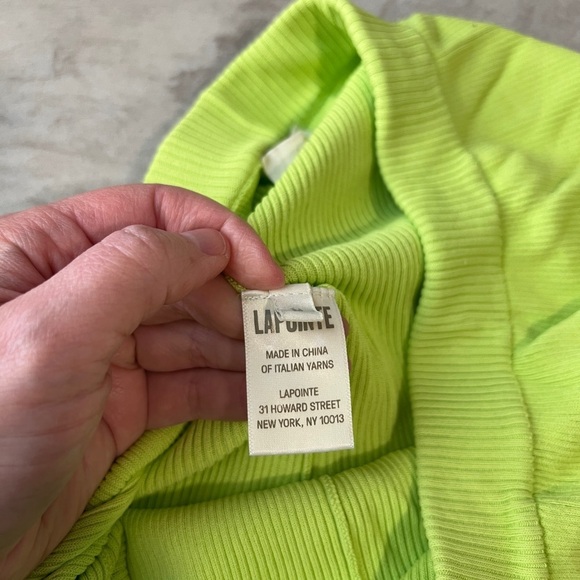 LAPOINTE Green Pleated Shorts - Picture 3 of 5